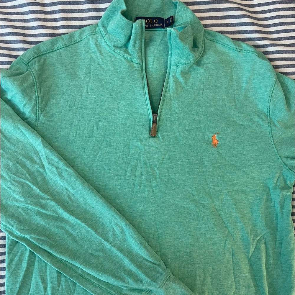 Polo Ralph Lauren light spring green 1/4 zip. Men’s Small. Excellent Condition!